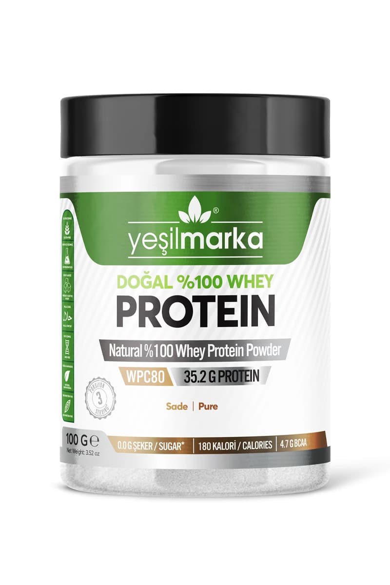 Yeşilmarka Whey Protein Tozu 100 g Sade ürün görseli