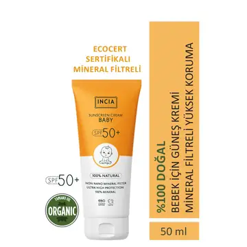 Incia Bebek Güneş Kremi Mineral Filtreli SPF50 50 ml