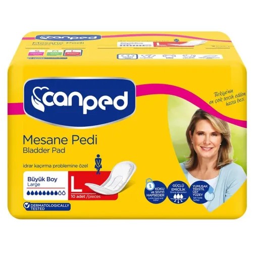 Canped Kadın Mesane Pedi Büyük Boy (L) 10 Adet