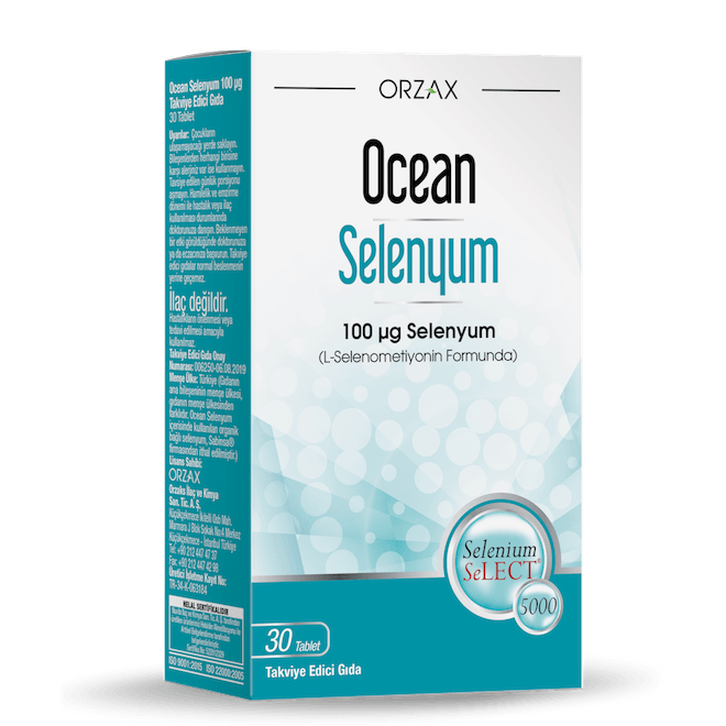 Orzax Ocean Selenyum 100 mcg Antioksidan Takviye 30 Tablet