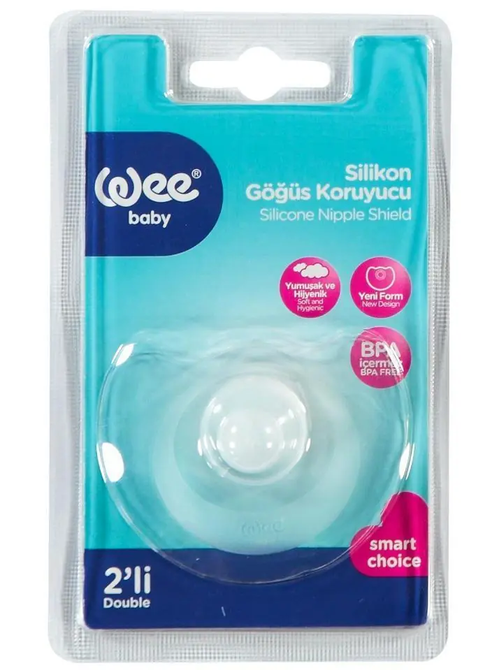 Wee Göğüs Adaptörü Silikon 2'li 900 ürün ve ambalaj