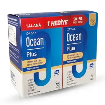 Ocean Plus Omega 3 Balık Yağı 1200 mg 50+50 Kapsül