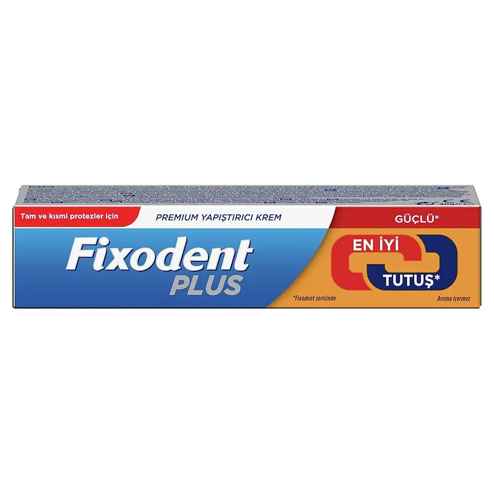 Fixodent Plus Protez Yapıştırıcı Krem 40 gr doku ve uygulama görseli
