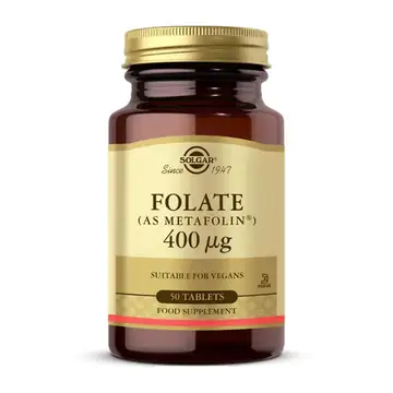 Solgar Folate (As Metafolin) 400 mcg Tablet Folat Takviyesi 50 Tablet