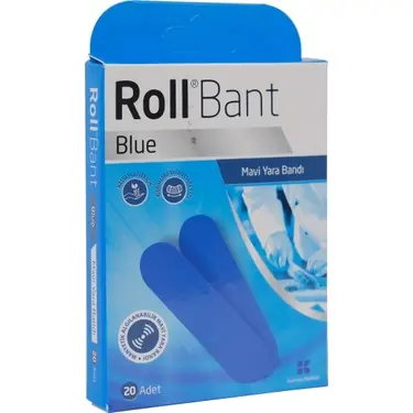 Roll Bant Yara Bandı Blue Renkli Yara Bandı ürün ve ambalaj