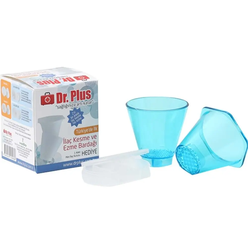 Dr. Plus Dr Plus İlaç Kesme ve Ezme Bardağı ürün ve ambalaj