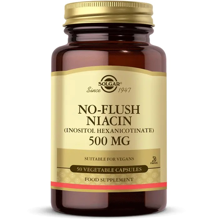 Solgar No Flush Niasin B3 Vitamini 500 mg 50 Kapsül