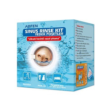 Abfen Sinus Rinse Burun Yıkama Kiti ve 50 Adet Tuz Poşeti (Ekonomik Boy)