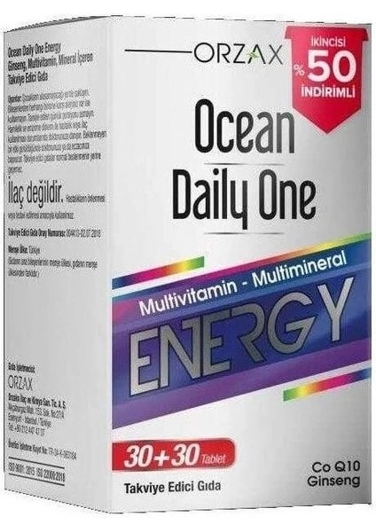 Orzax Ocean Daily One Energy Multivitamin 2.si %50 İndirimli
