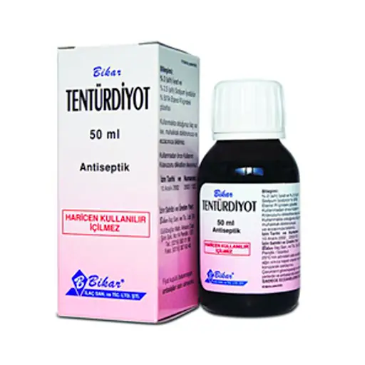 Bikar Tentürdiyot %2 Antiseptik Solüsyon 50 ml Şişe ürün ambalajı
