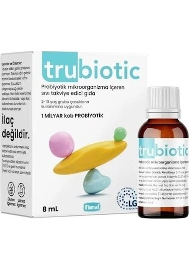 Trubiotic Probiyotik Mikroorganizma İçeren Sıvı Takviye Edici Gıda 8ml