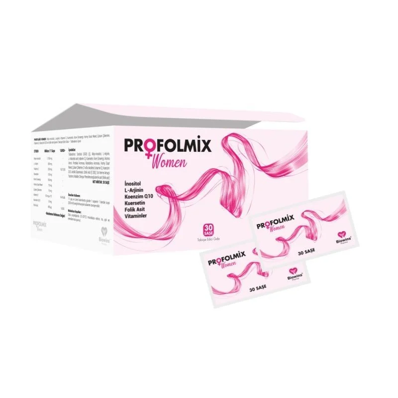Profolmix Women Saşe Myo-İnositol L-Arjinin Vitamin C Koenzim Q10 Folik Asit Takviyesi 30 Saşe