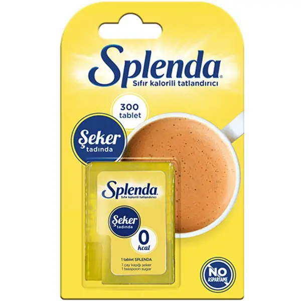 Splenda Tablet 6 mg Tatlandırıcı 300 Tablet kutu ve ambalaj