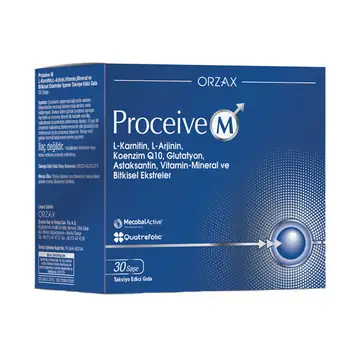 Proceive M Saşe L-Karnitin L-Arjinin Koenzim Q10 Ginseng Vitamin Mineral Takviyesi 30 Saşe