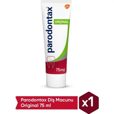Parodontax Diş Macunu Orijinal Diş Eti Bakımı 75 ml ürün ambalajı