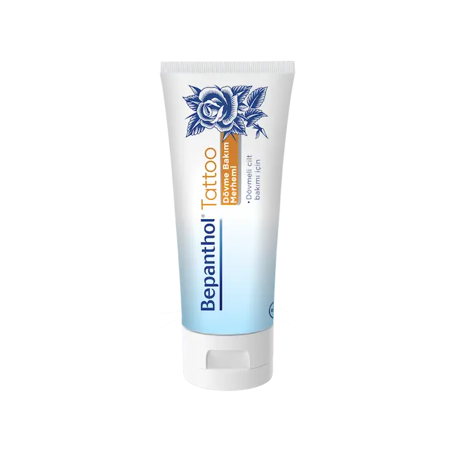 Bepanthol Tatto Dövme Bakım Merhemi 50 gr ürün ambalajı