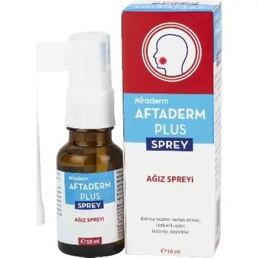 Miraderm Affaderm Oral Sprey Bitkisel Ekstre Takviyesi 20 ml Şişe kutu ve ambalaj