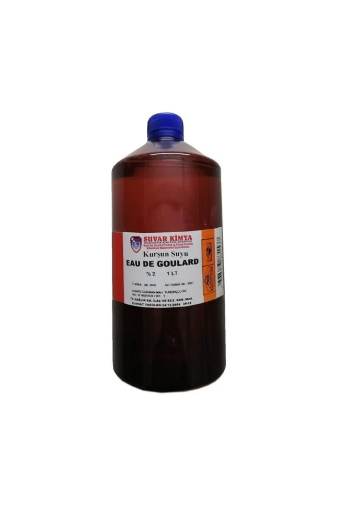Suvar Kimya Suvar Kurşun Suyu Eau de Goulard 1 Litre ürün ambalajı