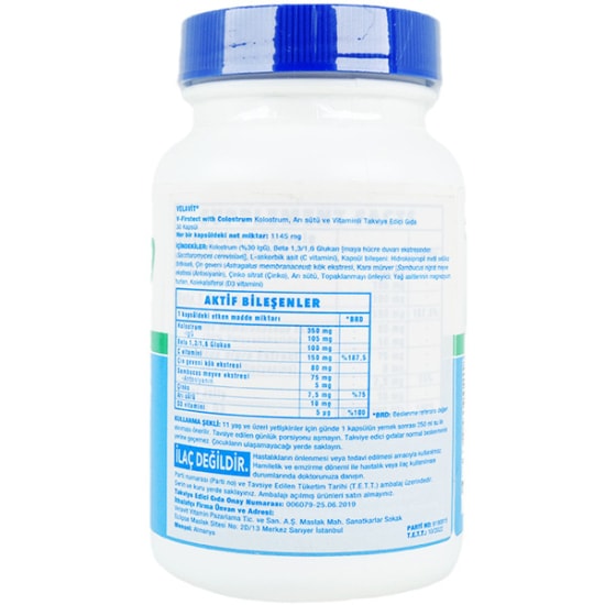 Velavit V-Firstect With Colostrum 30 Kapsül