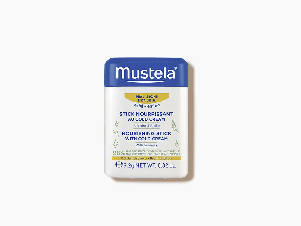 Mustela Cold Cream Besleyici Stick Kuru Dudak ve Yanaklar İçin ürün ambalajı