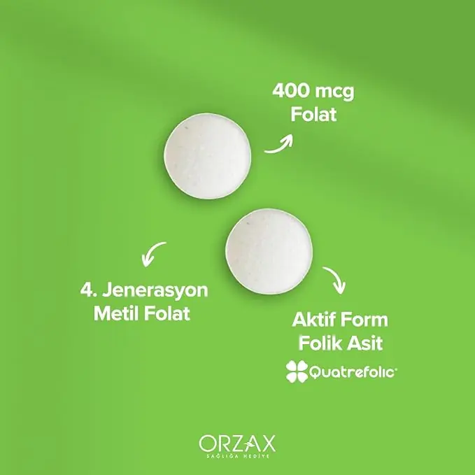 Orzax Ocean Methyl Folat Tablet 30 Tablet kullanım şekli ve dozaj bilgisi