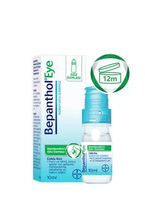 Bepanthol Eye Nemlendirici Göz Damlası Çoklu Doz 10 ml ürün ve ambalaj