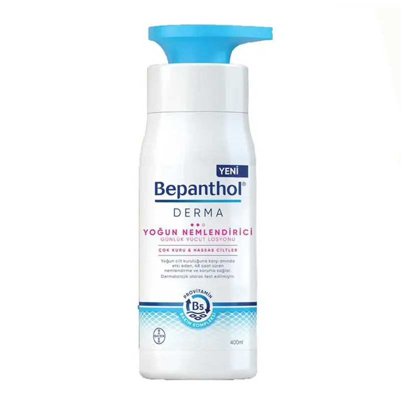 Bepanthol Derma Yoğun Vücut Losyonu 400 ml ürün ambalajı
