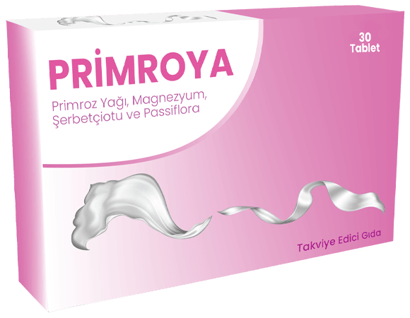 Primroya Tablet Primroz Yağı Magnezyum Şerbetçiotu Pasiflora Takviyesi 30 Tablet