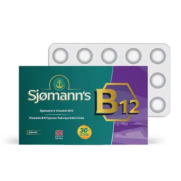 Sjømann’s Vitamin B12 Çiğnenebilir Jel 30 Adet