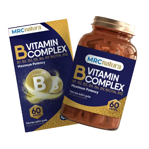 MRCnatura B Kompleks Vitamin Takviyesi 60 Kapsül kutu ve ambalaj
