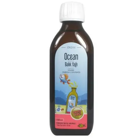 Orzax Ocean Karışık Meyve Aromalı Balık Yağı 150 ml Şişe içerik tablosu ve besin değerleri