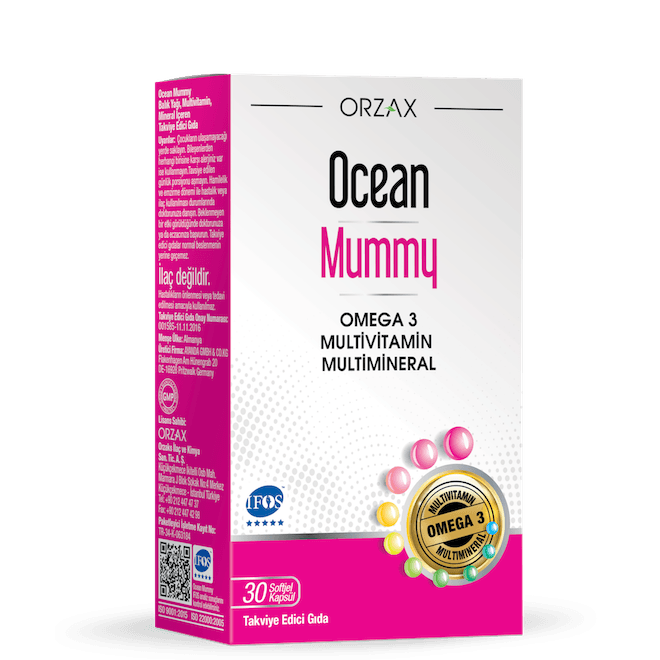 Orzax Ocean Mummy Hamilelik Multivitamin Balık Yağı 30 Kapsül