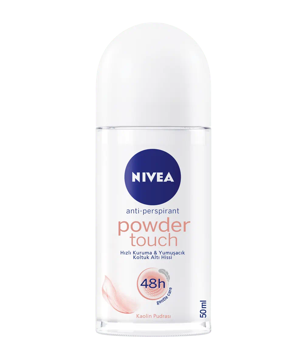 Nivea Roll On Powder Touch Kadın Pudralı Deodorant 50 ml ürün ambalajı