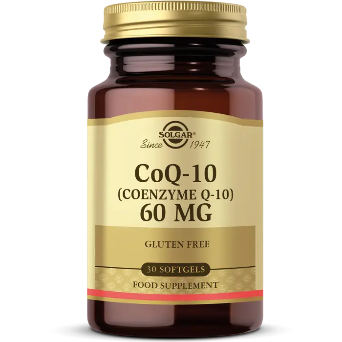 Solgar Koenzim Q10 60 mg Softgel Enerji Desteği 30 Adet kutu ve ambalaj