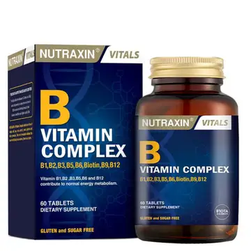 Nutraxin Vitals B Kompleks Vitamin Takviyesi 60 Tablet