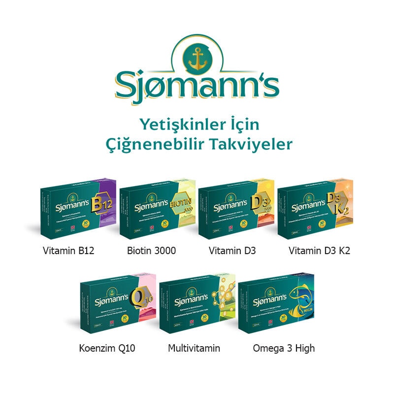 Sjømann’s Vitamin B12 Çiğnenebilir Jel 30 Adet