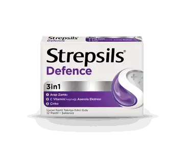 Strepsils Defence Pastil Arap Zamkı Aserola Çinko Takviyesi 12 Pastil