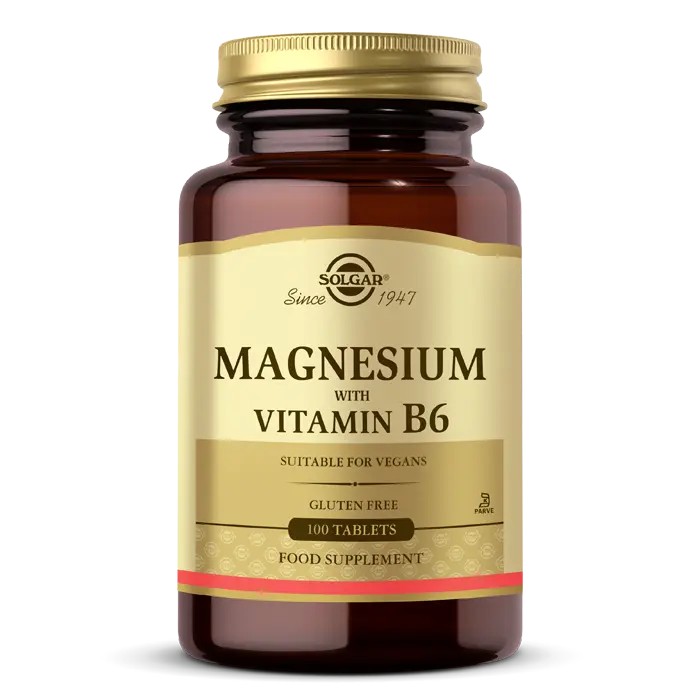 Solgar Magnezyum B6 Vitamini Sinir Kas Sağlığı 100 Tablet