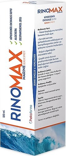 Rinomax Marine Burun Spreyi Deniz Suyu 100ml Tüp
