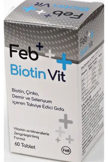 FEB Biotin Tablet Saç Tırnak Cilt Desteği 60 Kapsül