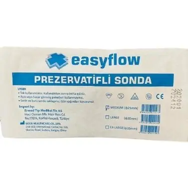 Easyflow M Prezervatifli Sonda 30 mm ürün ve ambalaj