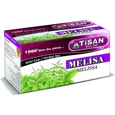 Tisan Melisa Çayı kutu ve ambalaj