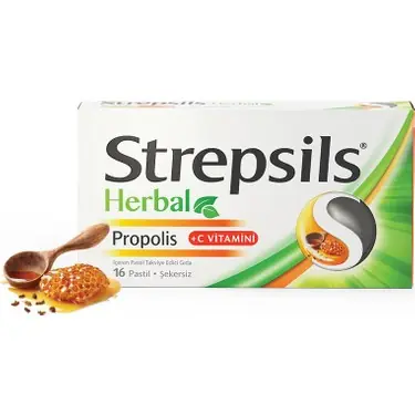Strepsils Herbal Propolis + C Vitamini 16 Pastil içerik ve bileşen bilgileri