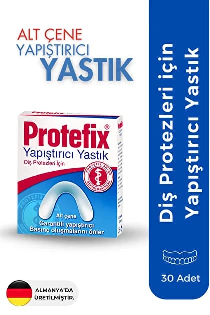 Protefix Yapıştırıcı Yastık 30 Adet Alt Çene ürün ambalajı