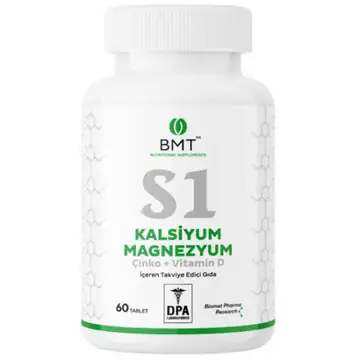 S1 Kalsiyum Magnezyum Çinko Vitamin D 60 Tablet
