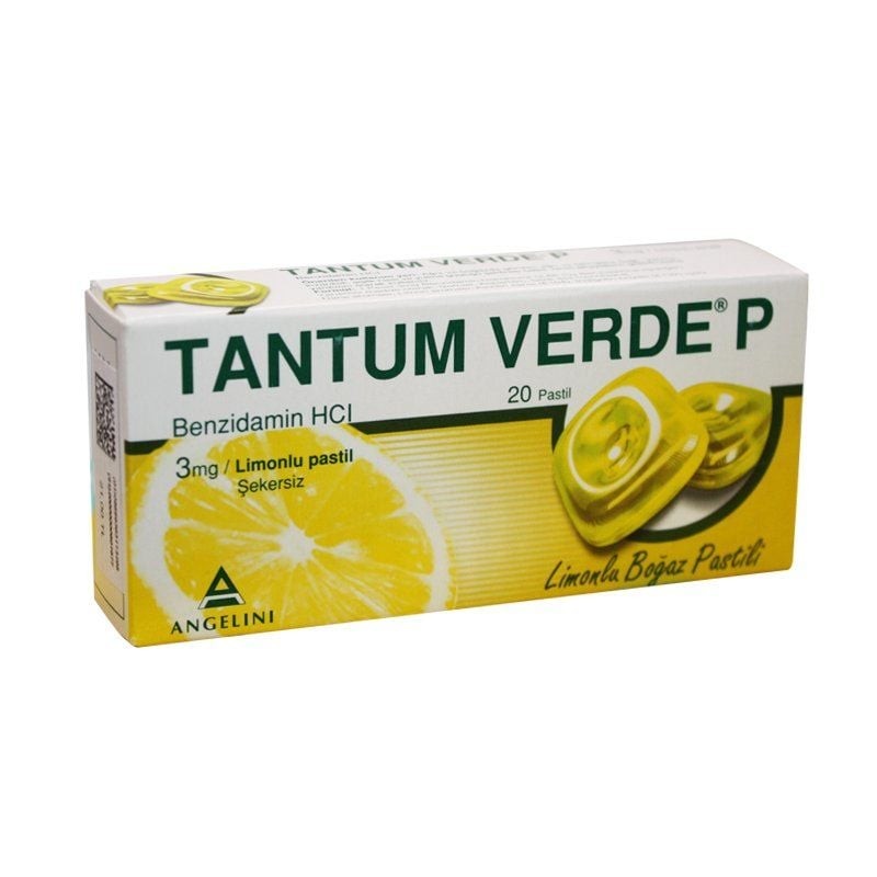 Tantum Verde P Pastil Limonlu 3 mg Boğaz Pastili 20 Pastil