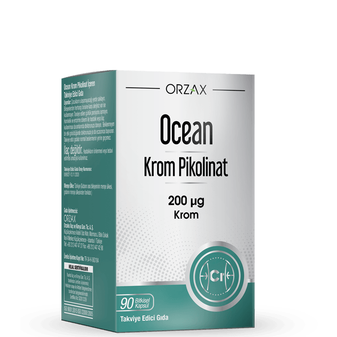 Orzax Ocean Krom Pikolinat Kan Şekeri Dengeleyici 90 Kapsül