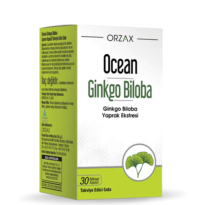 Orzax Ocean Ginkgo Biloba 120 mg Beyin ve Hafıza 30 Kapsül ürün görseli