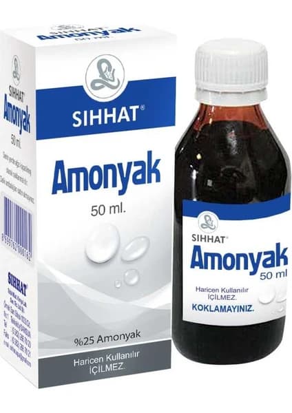 Sıhhat Amonyak Çözeltisi 50 ml kutu ve ambalaj