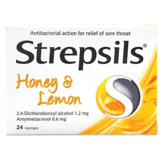 STREPSILS HONEY & LEMON PASTİL, BAL VE MELİSA AROMALI PROPOLİS İÇEREN TAKVİYE EDİCİ GIDA 24 pastil ürün görseli